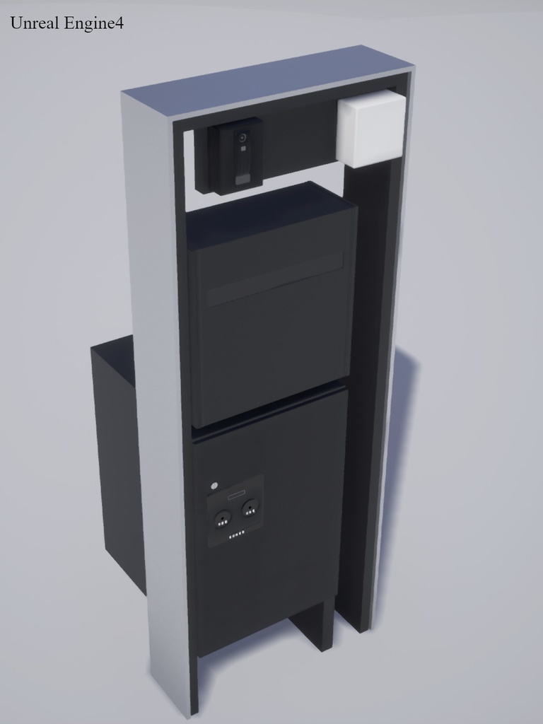 宅配ボックス付き機能ポール