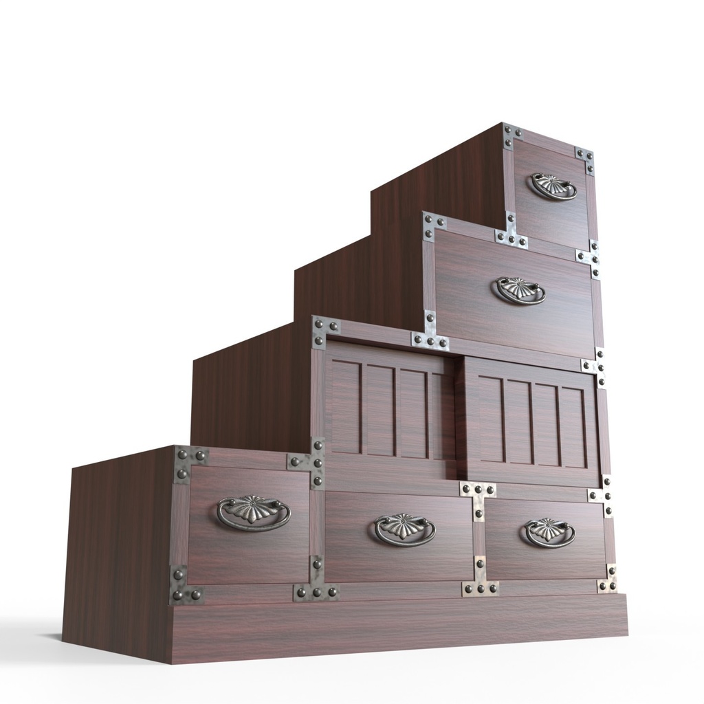 和箪笥_食器棚02_階段箪笥_TVボード04セット