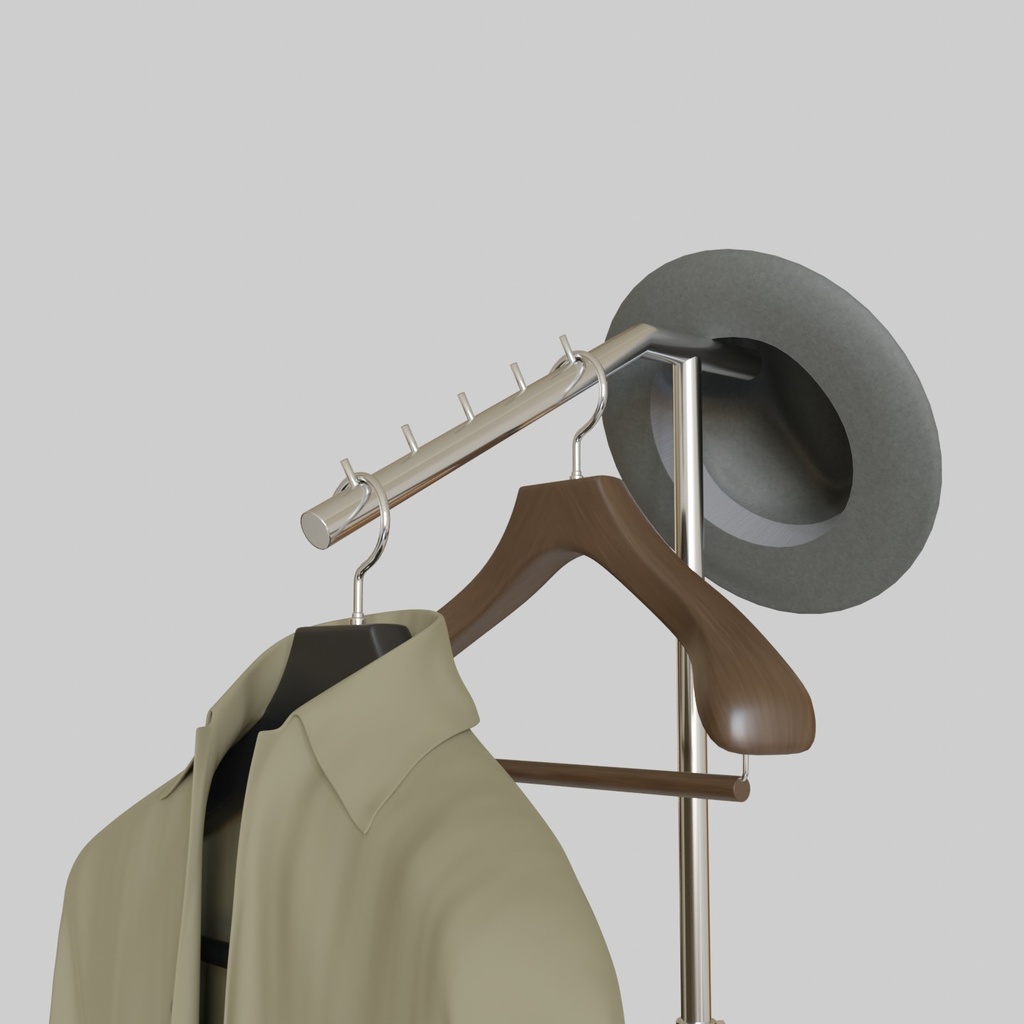 ポールハンガー_ハンガー02_帽子セット