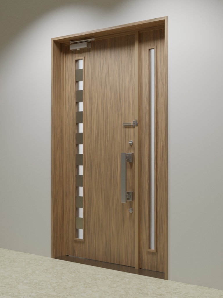 玄関ドア07(片袖欄間無し)