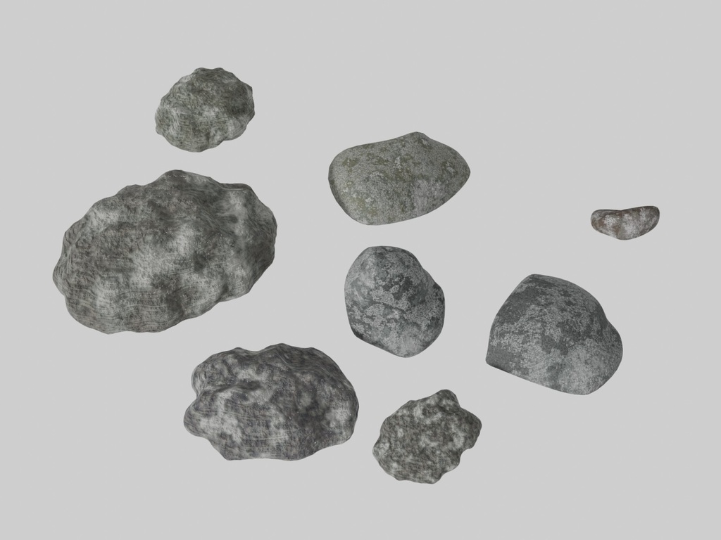 草_花_岩セット