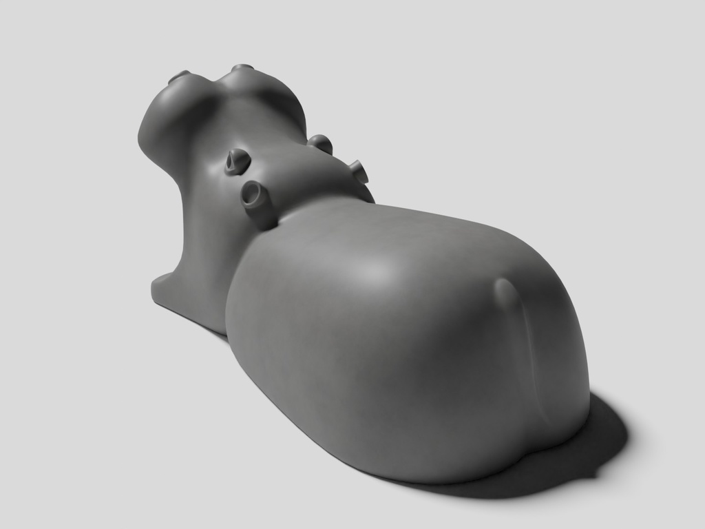 コンクリート遊具(カバ)