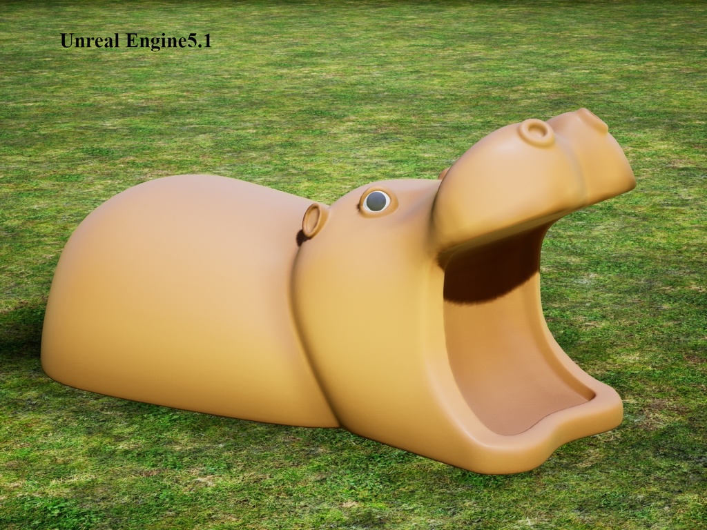 コンクリート遊具(カバ)