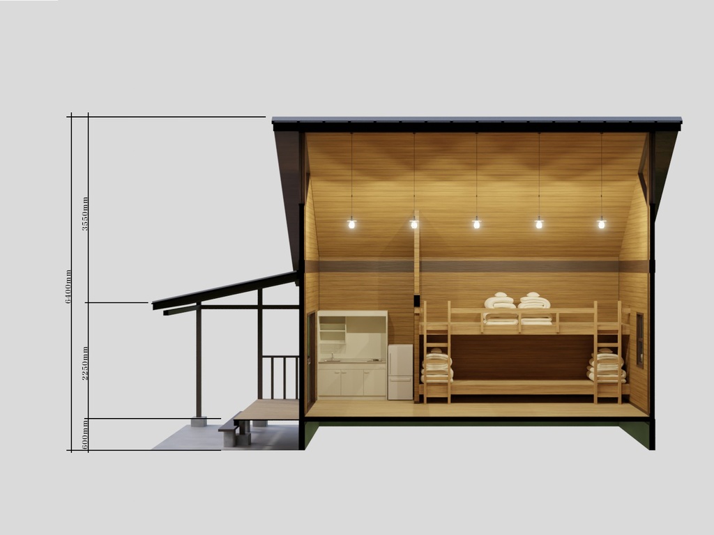 バンガロー(家具付き)