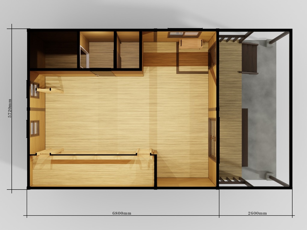 バンガロー(家具無し)