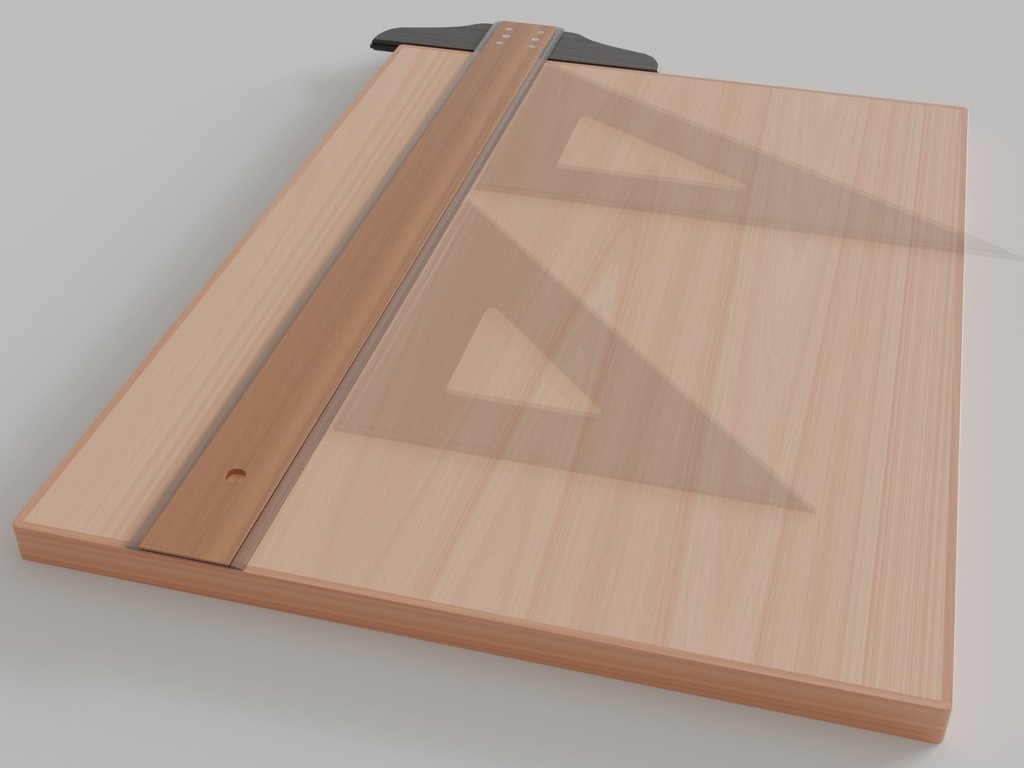 製図版&T定規&三角定規