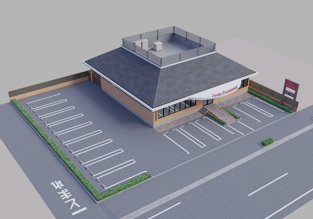 ファミリーレストラン(外観)