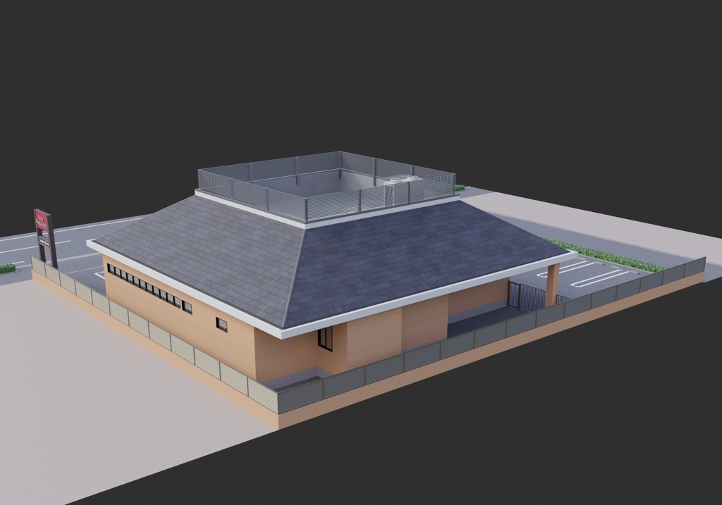 ファミリーレストラン(外観)