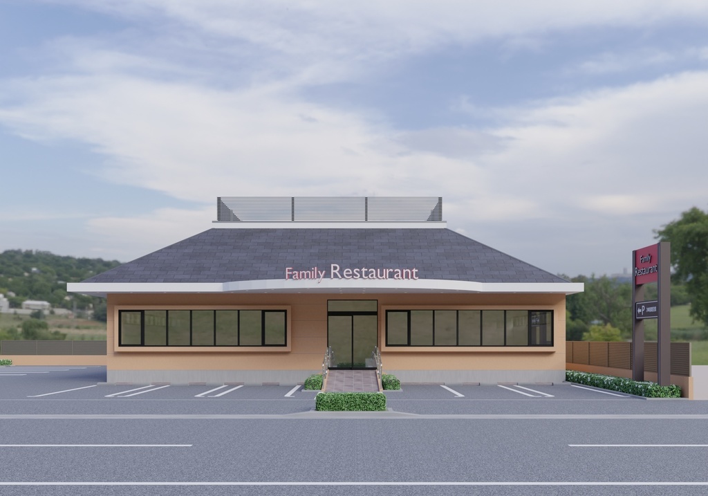 ファミリーレストラン(外観)