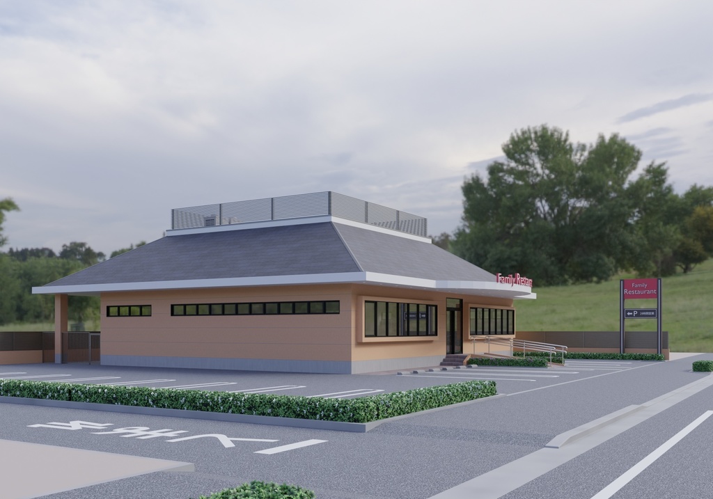 ファミリーレストラン(外観)