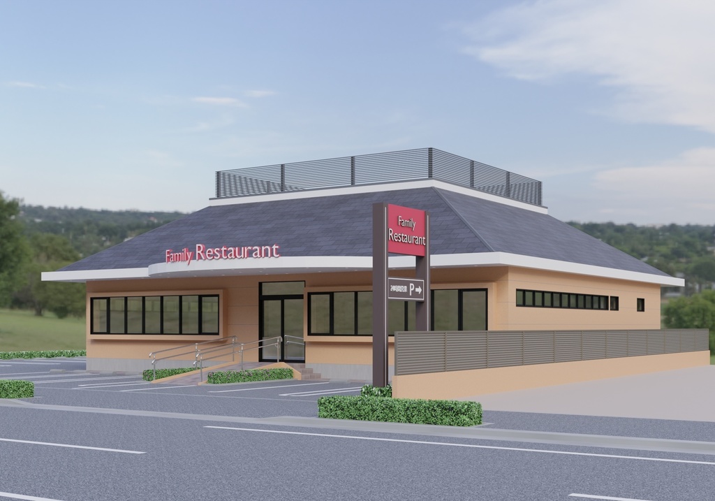 ファミリーレストラン(外観)