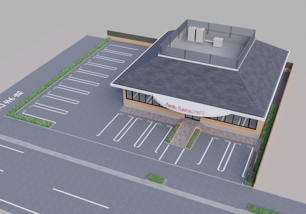 ファミリーレストラン(外観)