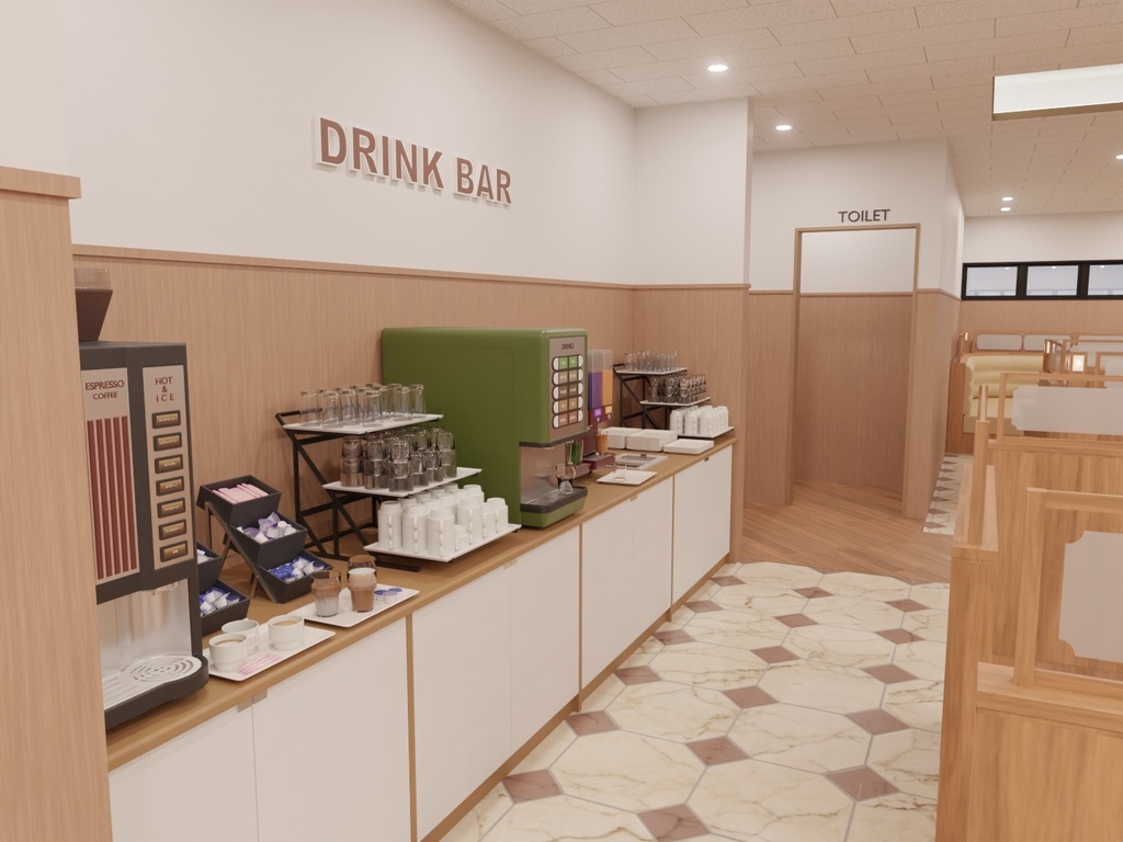 ファミリーレストラン(外観、内観)