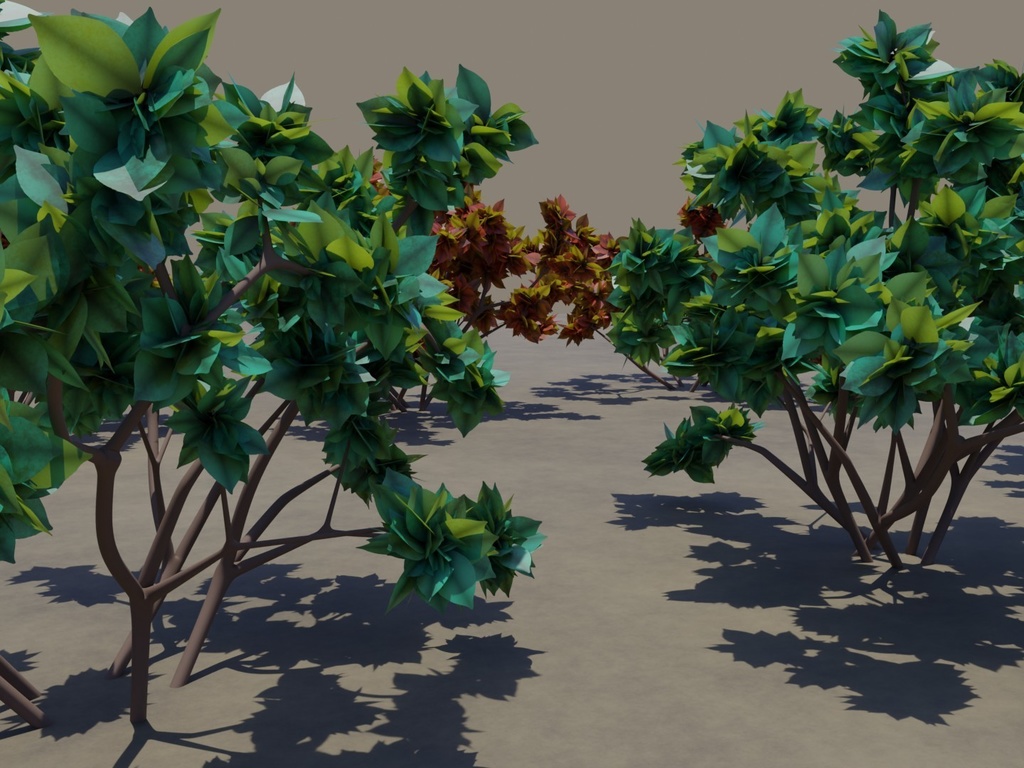 低木02(Geometry Nodes)