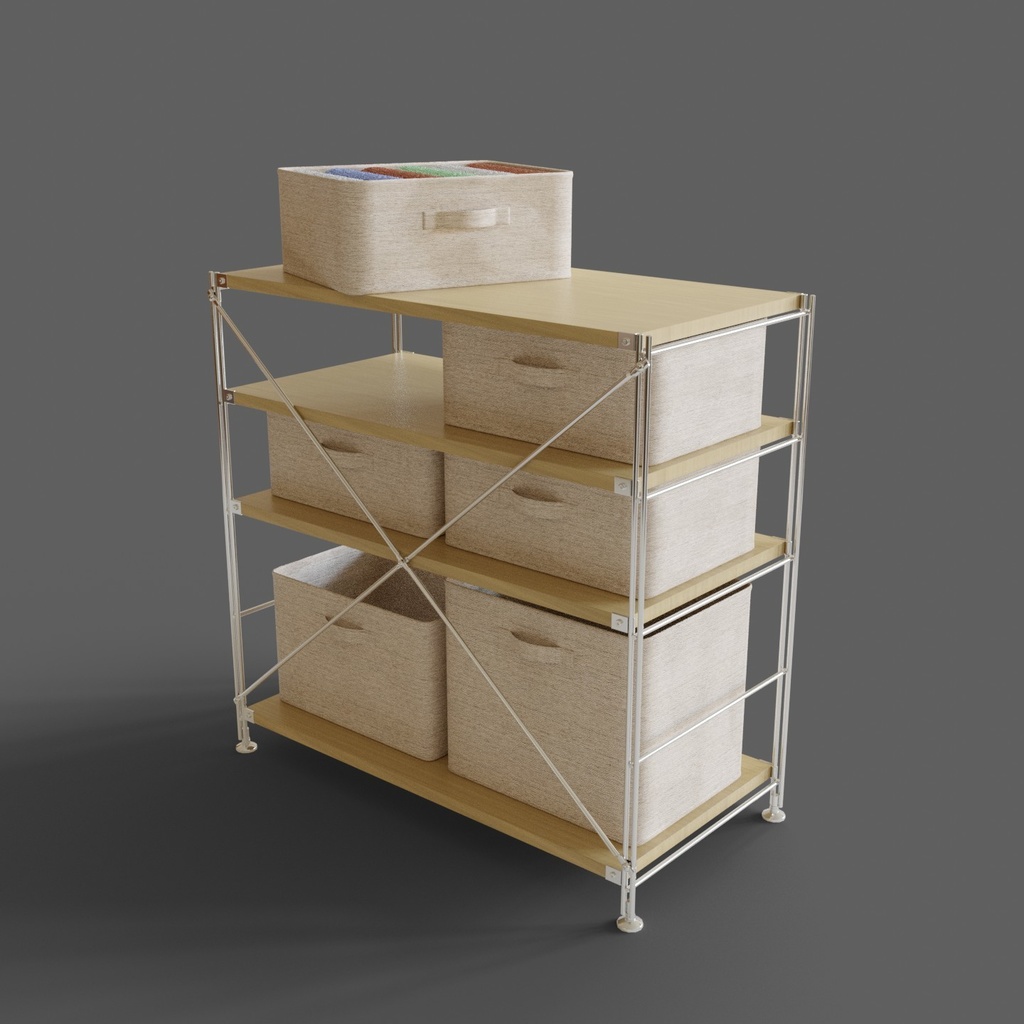 収納棚01_布製ボックス セット