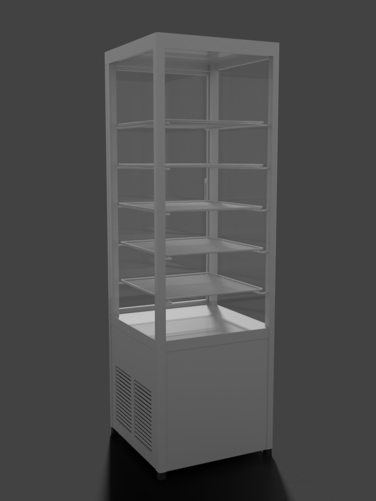 4面ガラス冷蔵ショーケース