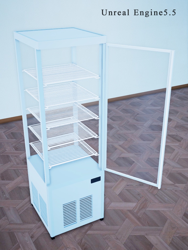 4面ガラス冷蔵ショーケース