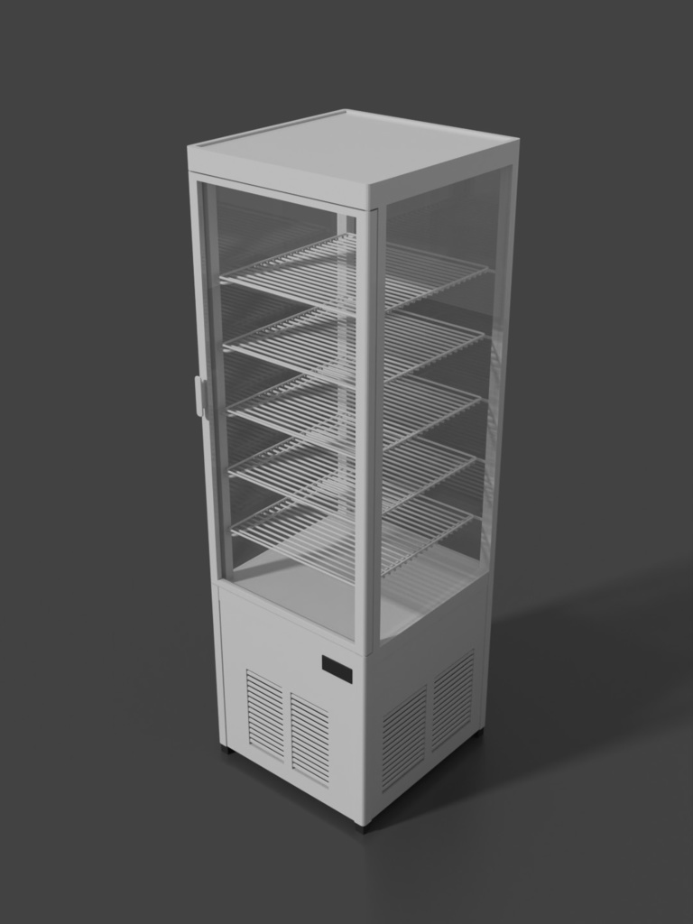 4面ガラス冷蔵ショーケース