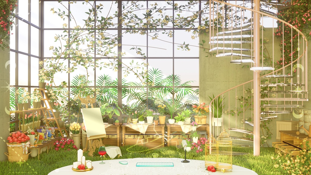 【動く配信背景】深海 & 日光 温室