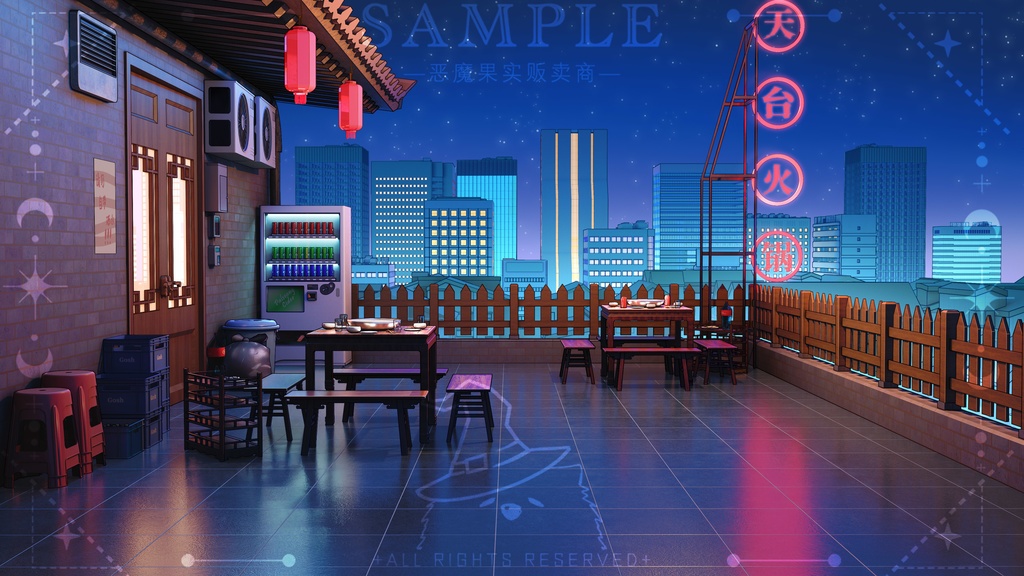 【Vtuber/動く配信背景】中華風のとっても美味しい鍋屋さん