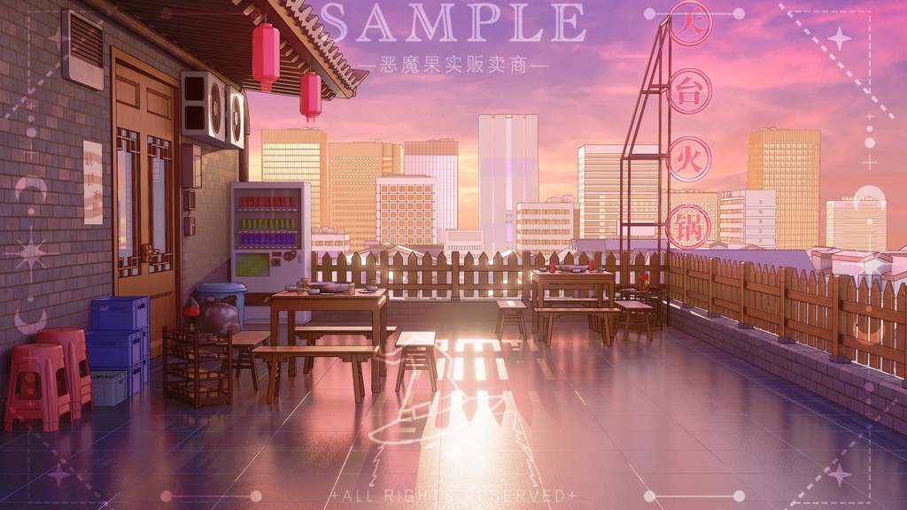 【Vtuber/動く配信背景】中華風のとっても美味しい鍋屋さん