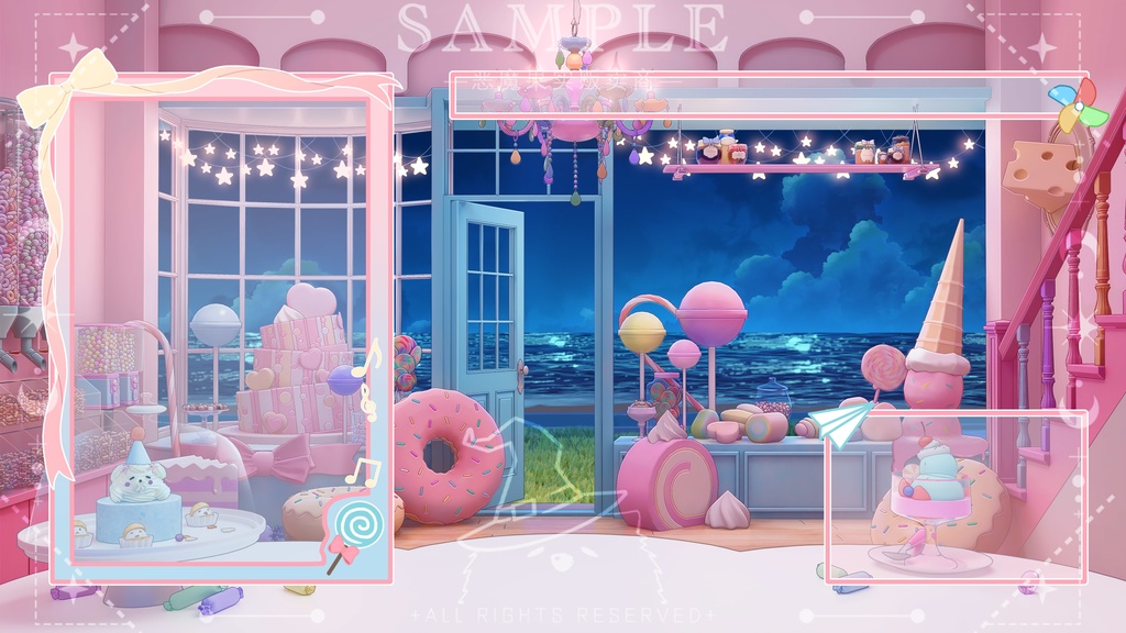 【Vtuber/動く配信背景】お菓子の家