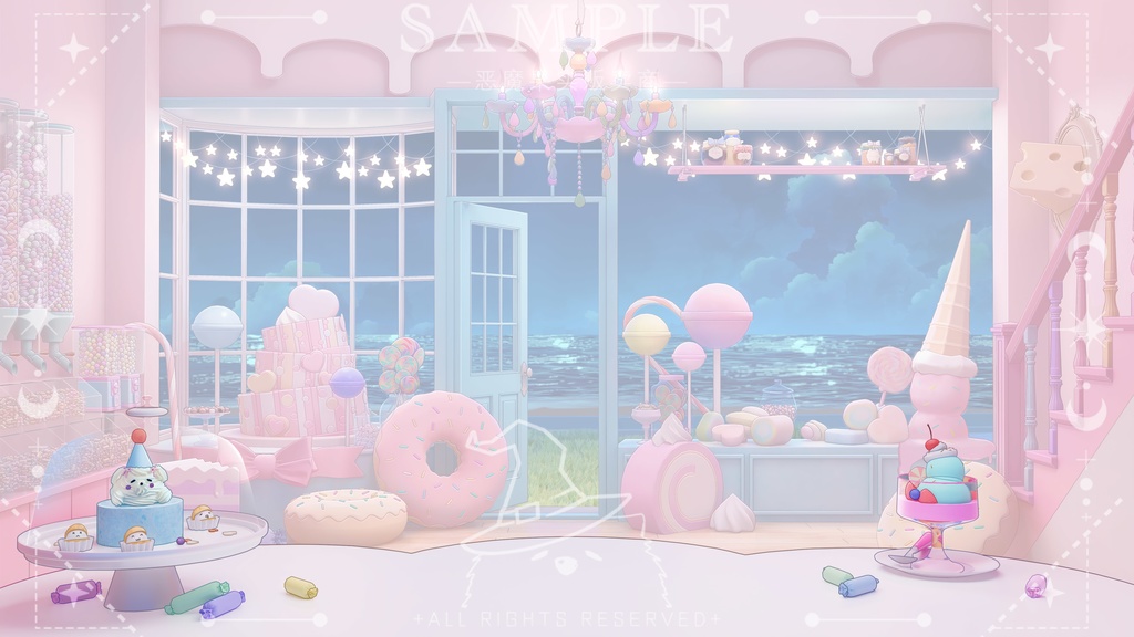 【Vtuber/動く配信背景】お菓子の家