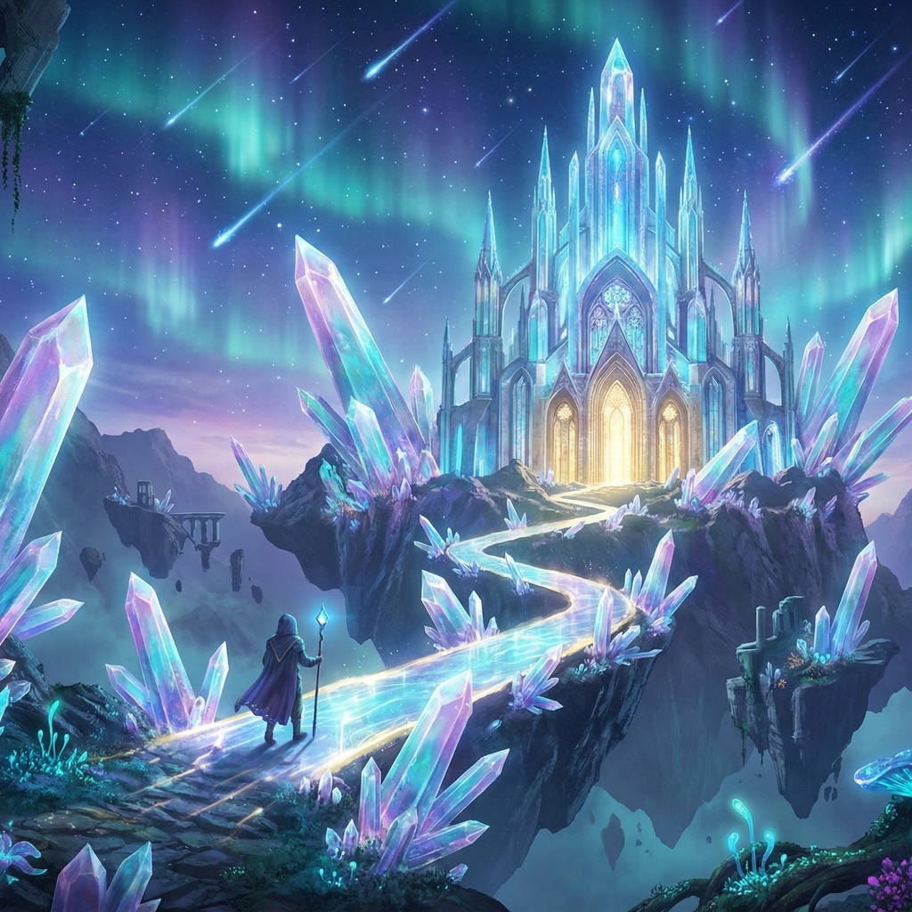 星降る水晶の聖堂への旅路 - 幻想的なエンヤ風ケルト・クリスマス音楽