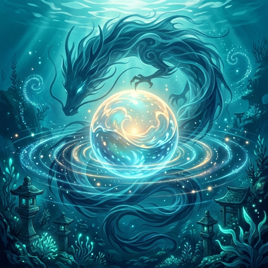 🌊龍神に導かれる深海ヒーリング - 全12章|傷ついた心を洗う水の世界『蒼海と龍神の海宮』|和風アンビエント × ソルフェジオ周波数|究極の安らぎBGM 🌙 旋律の