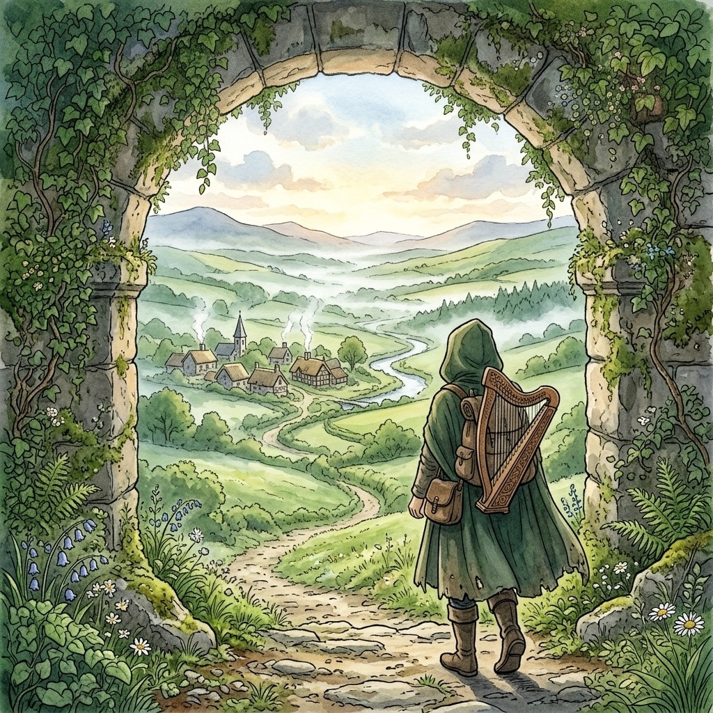 🎧【癒やしと冒険の音楽】ケルティック・ハープが導く全12章の物語｜ソルフェジオ周波数ベース｜高音質インストゥルメンタル『Journey of the Wind（風の旅路）』