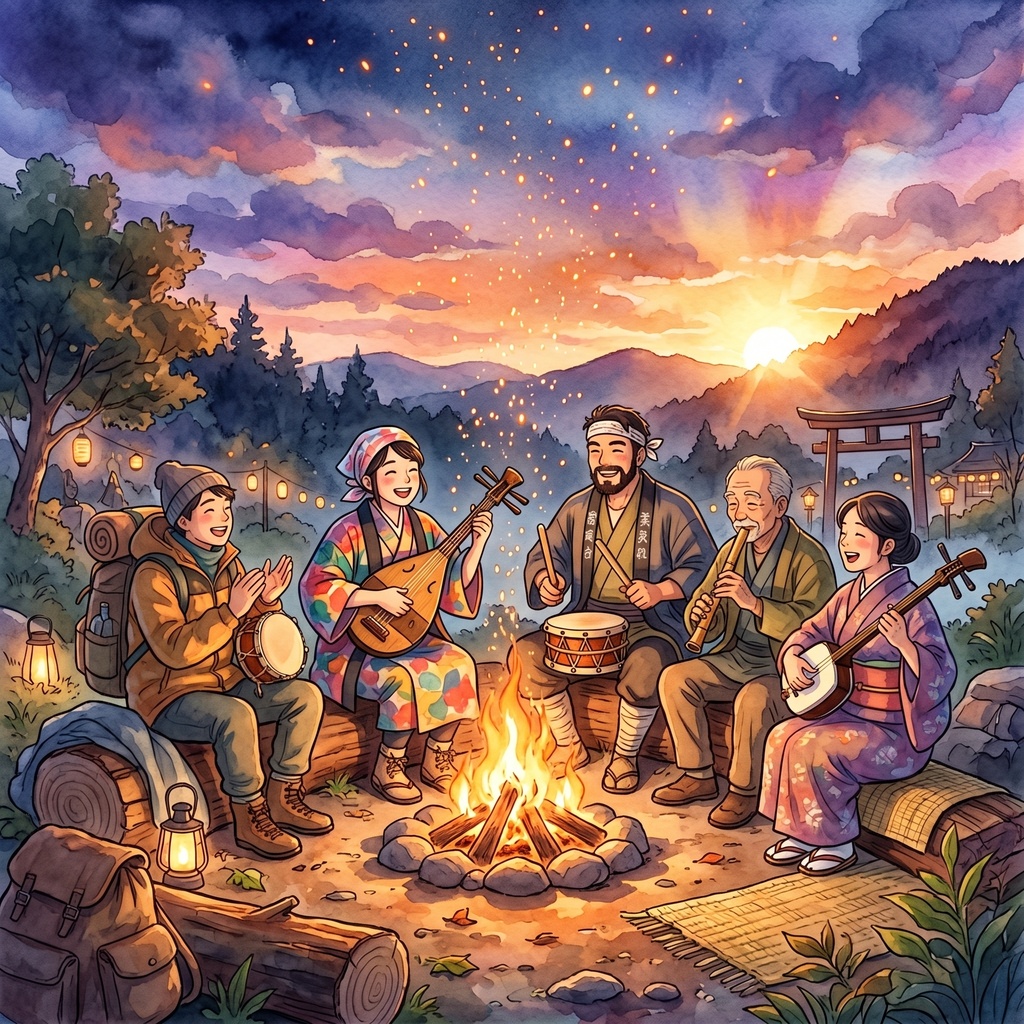 🌍【超没入BGM】世界を旅する多幸感フォーク｜静寂から熱狂の祝祭へ｜民族楽器とソルフェジオ周波数が導く大冒険の物語 💃お転婆娘の脱出劇！〜静寂の部屋から永遠の地平線〜