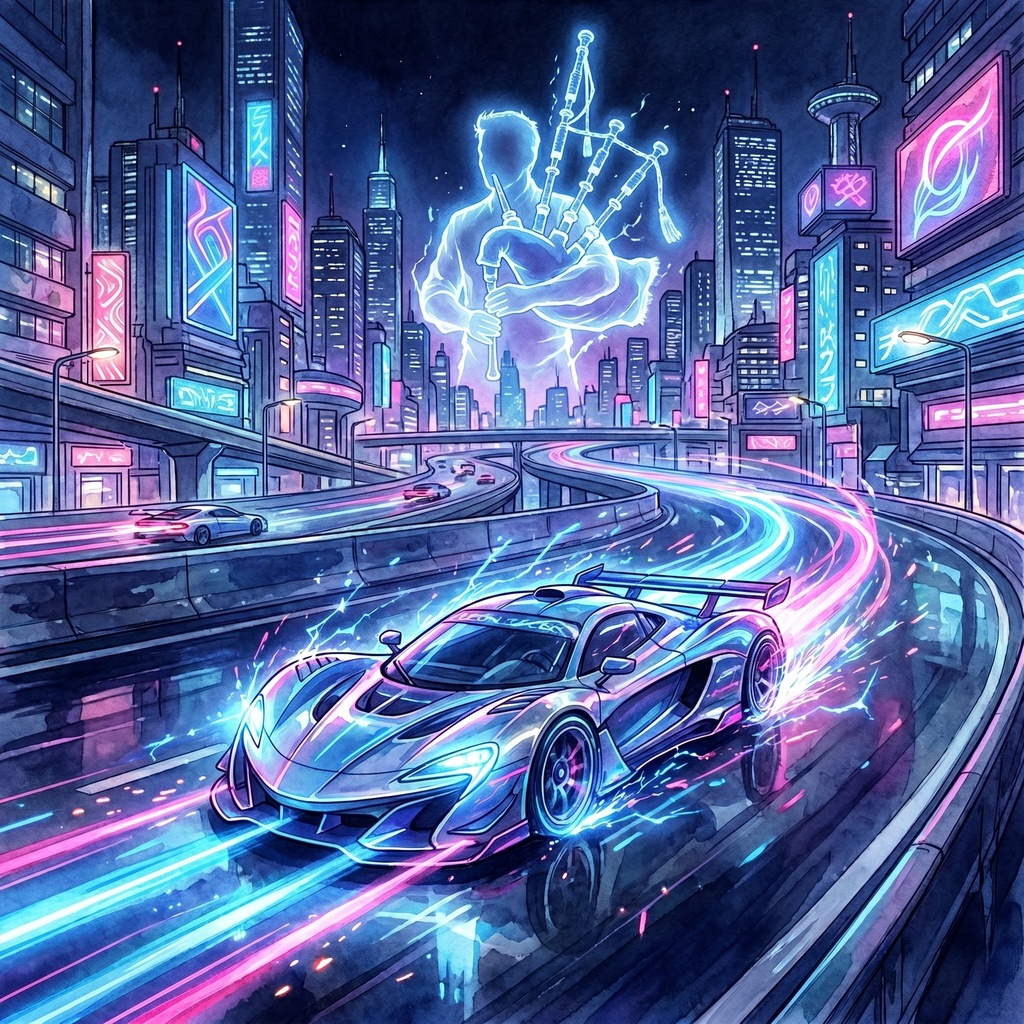 🔥【ゾーン突入】究極の集中・爆速ケルトEDM『Nitro Grand Prix 3000』バグパイプ×激動ビート｜全ソルフェジオ周波数で脳をフル覚醒！🏁