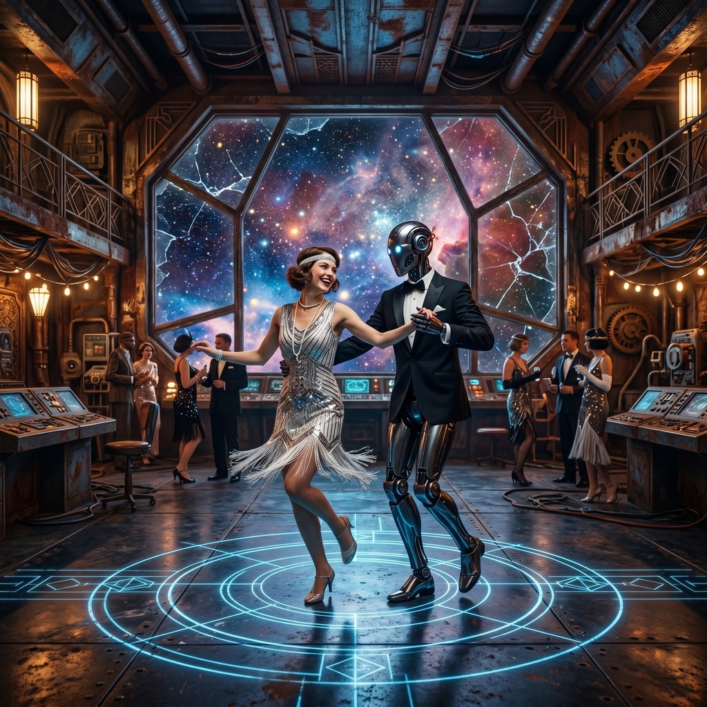 🚀 【超集中】廃墟の宇宙船でAI執事と踊るスウィング|天上の舞踏室|作業用BGM|Electro Swing × New Age × 3D音響 🤖💃