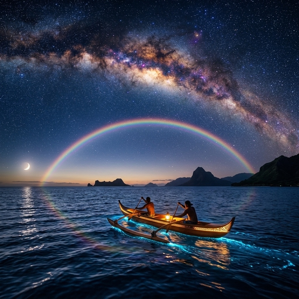🌈【超熟睡BGM】IZの魂に捧ぐハワイアン・ヒーリング『The Celestial Canoe(天空のカヌー)』|奇跡の15章 ウクレレ×8D立体音響|全ソルフェジオ周波数 癒やし✨