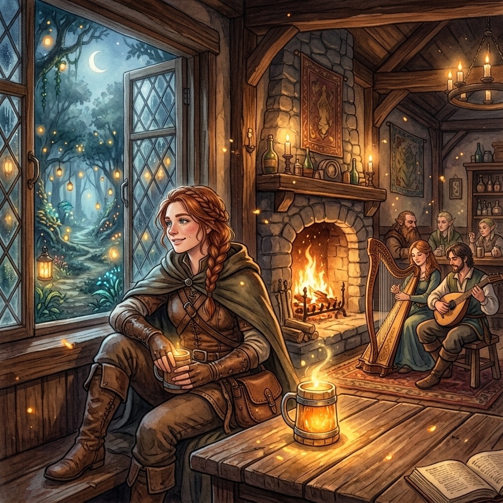 🍻【作業用BGM】冒険者の休息。異世界の酒場と宿屋で流れるRPGファンタジー音楽｜星降る宿屋（The Celestial Tavern）｜勉強・TRPG・超没入立体音響 🛡️🎻
