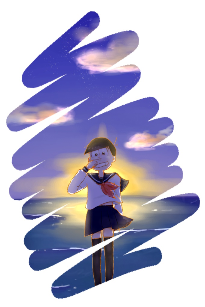 セラおそ朝焼けアクリルキーホルダー