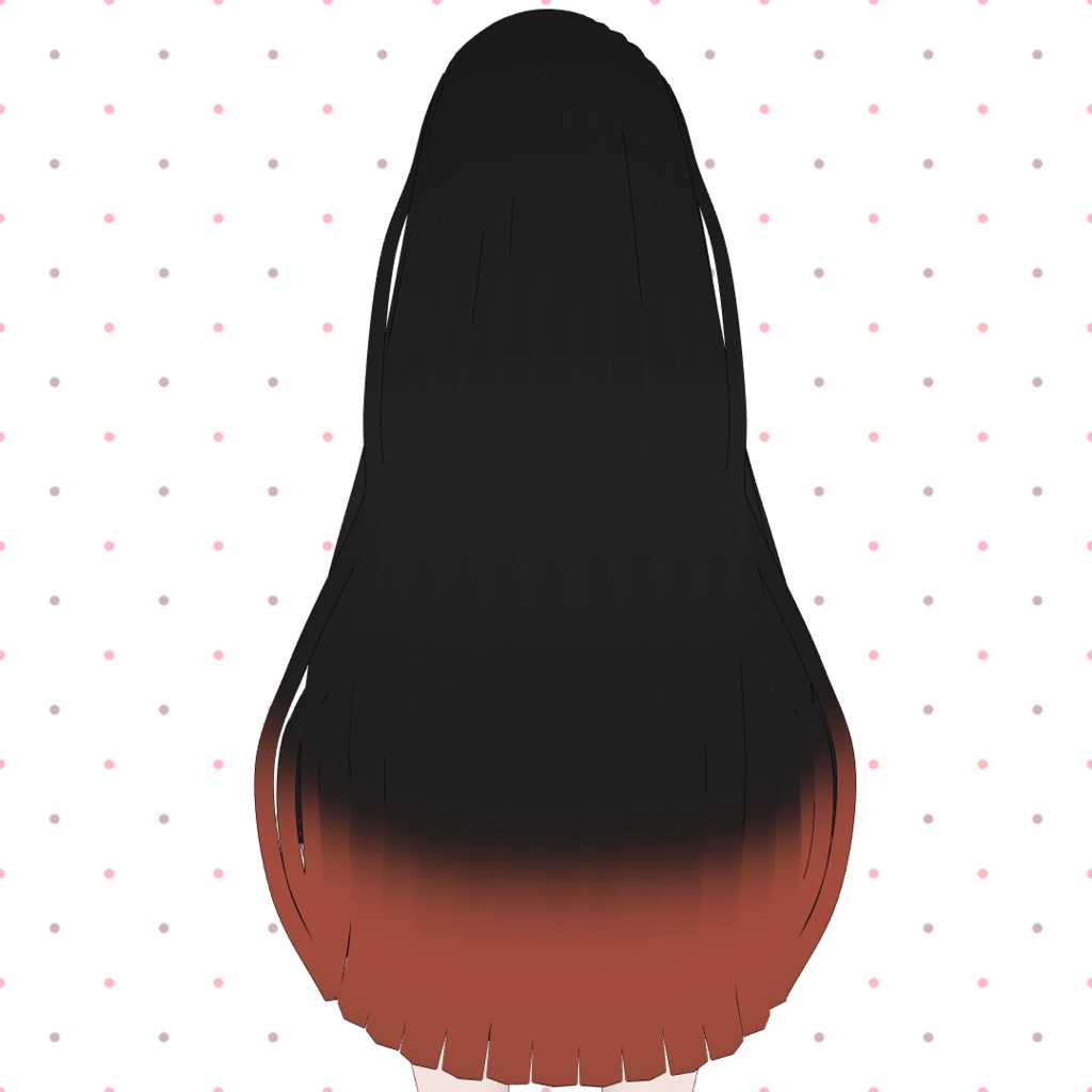 【VRoidヘアプリセット】 禰豆子 (ねずこ) Nezuko hair preset (Stable+Beta vers.)