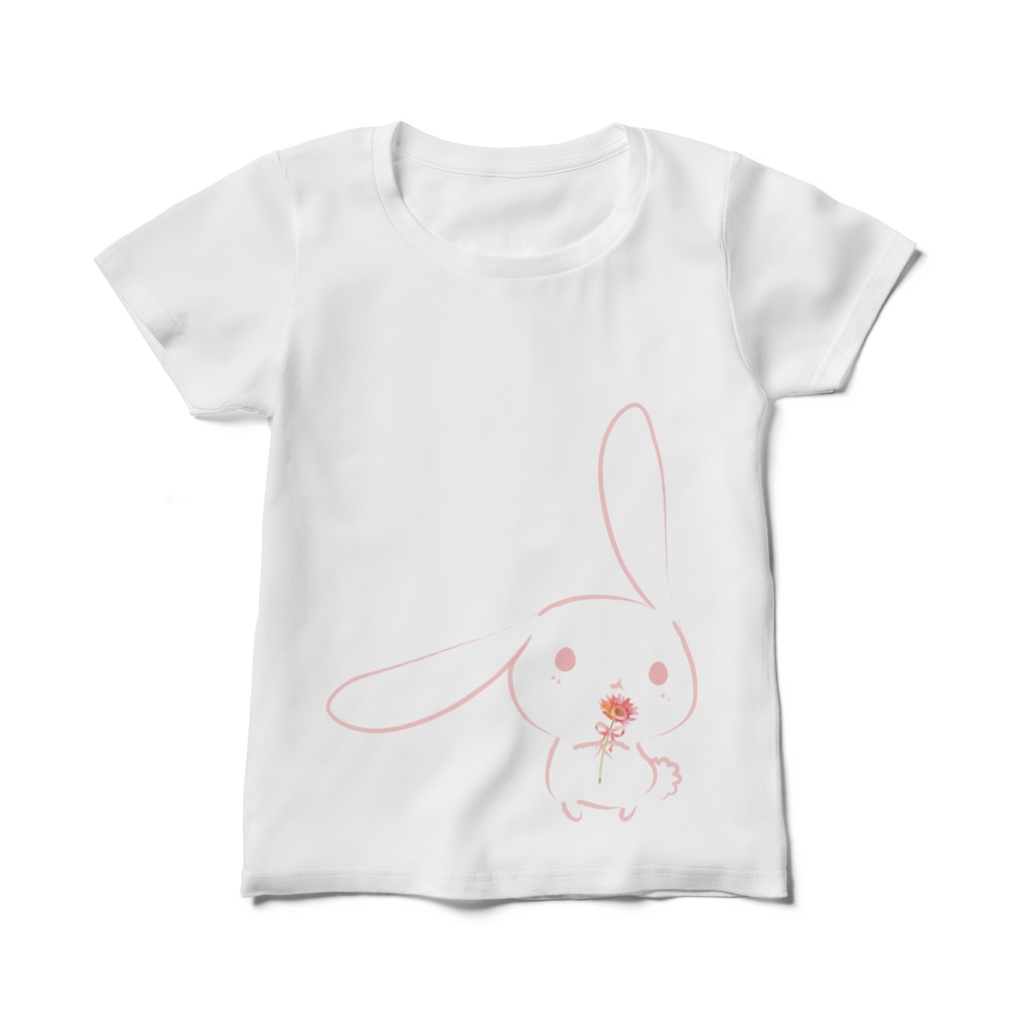さくらいろのうさぎ レディースTシャツ