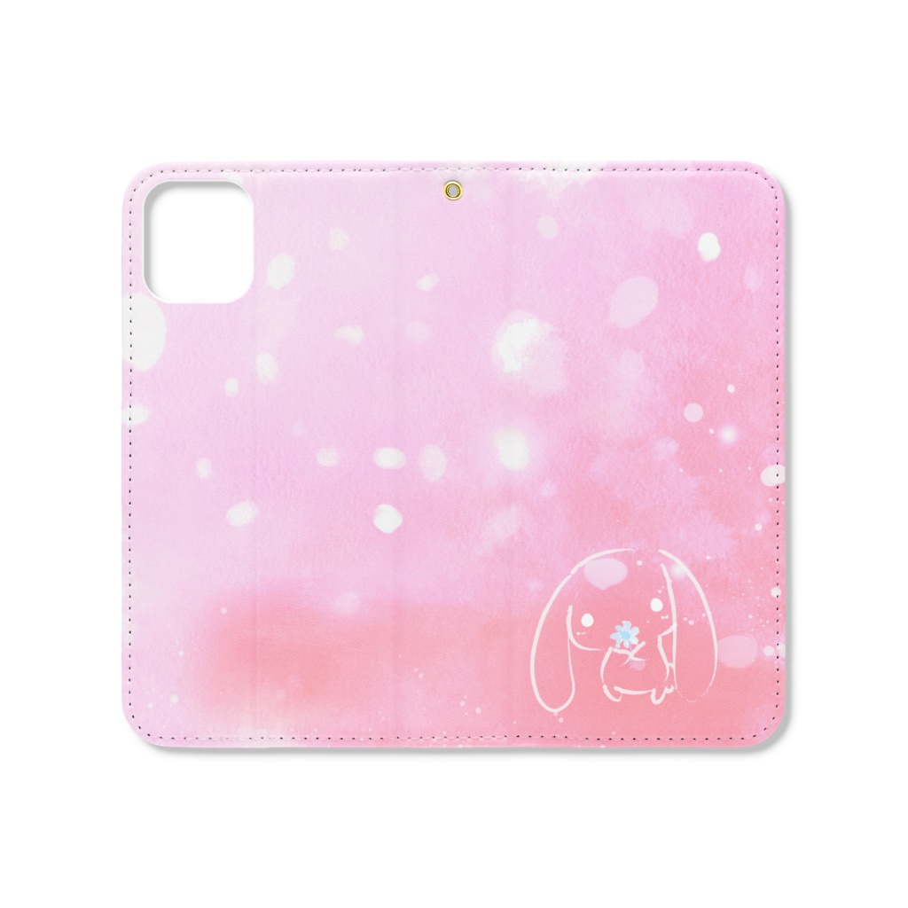 Iphone 11 手帳型iphoneケース メンヘラうさぎ さくらいろのうさぎ Booth