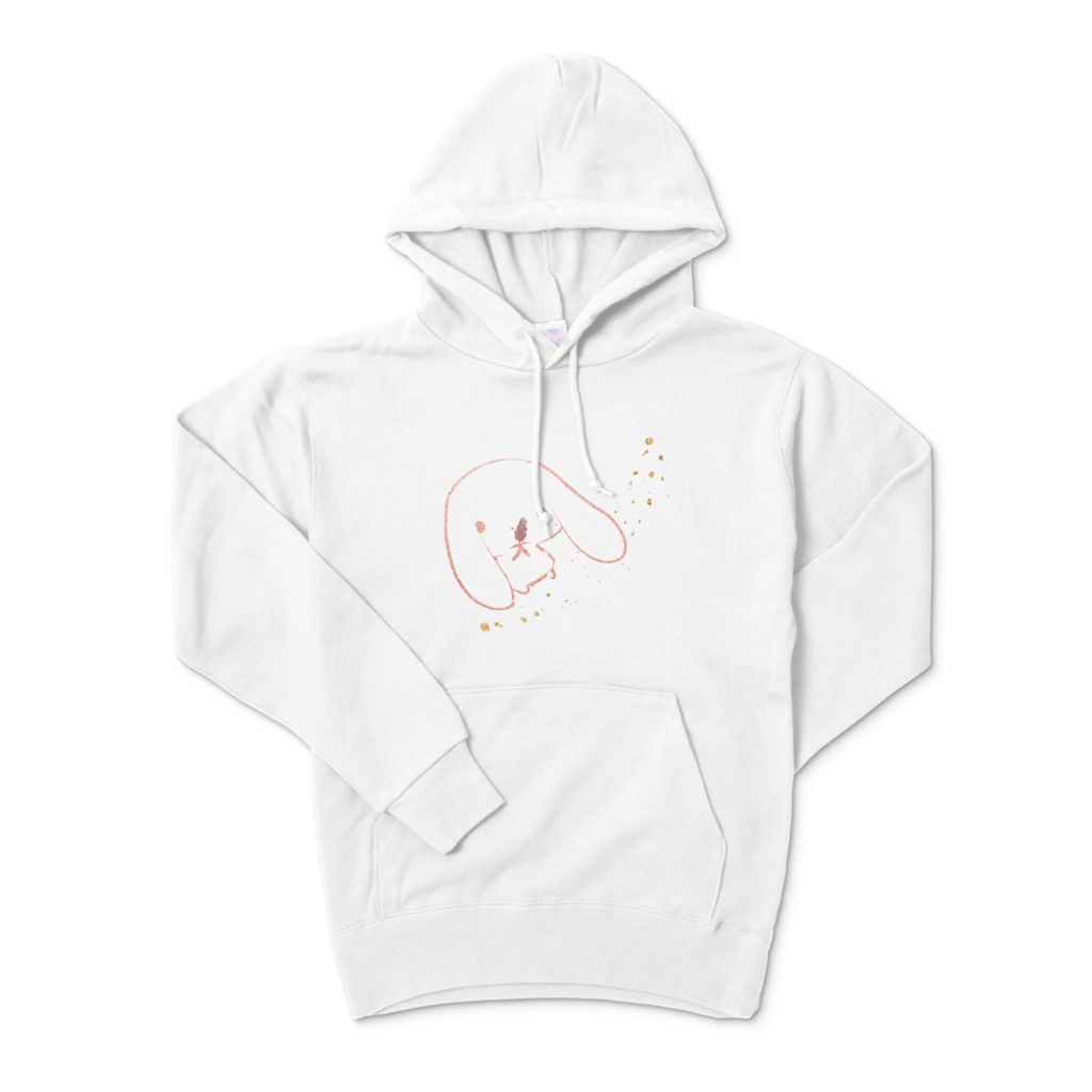 メンヘラうさぎ　ホワイトパーカー