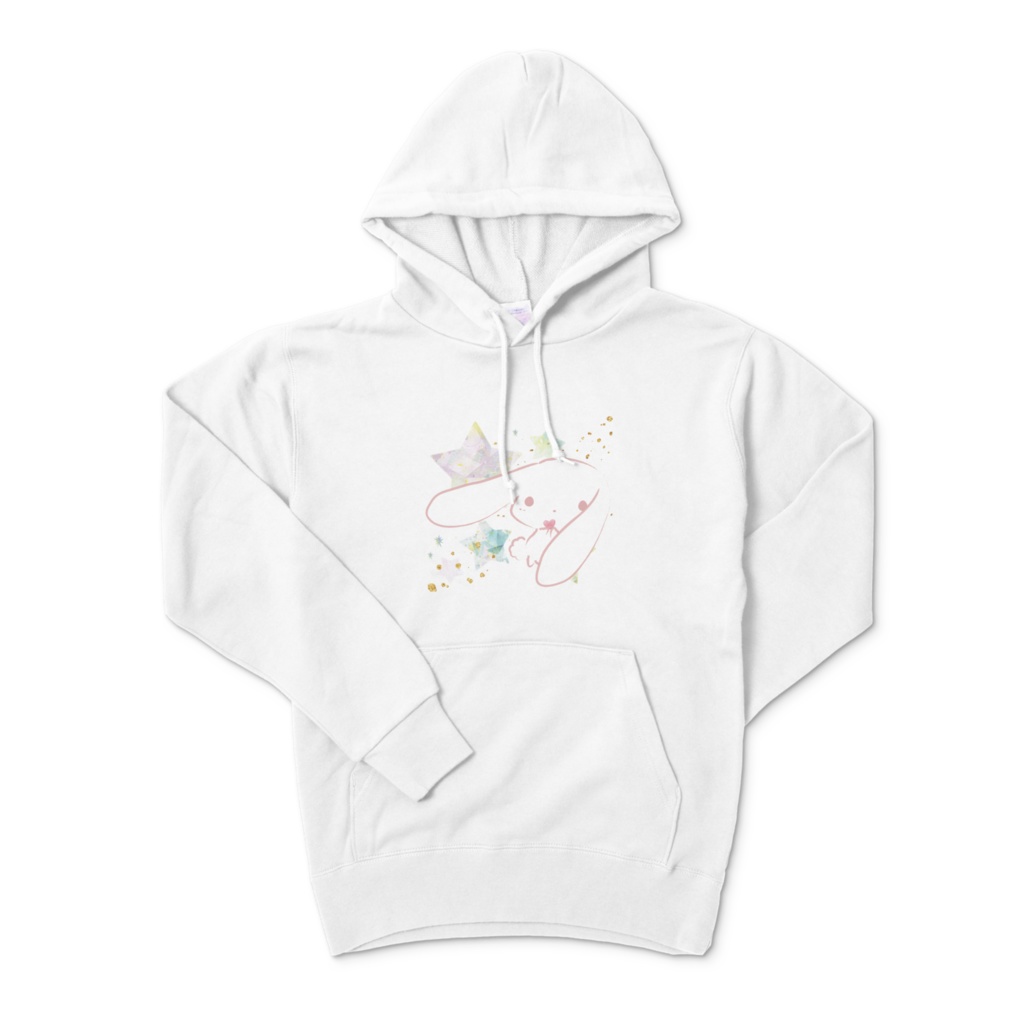 メンヘラうさぎ　ホワイトパーカー