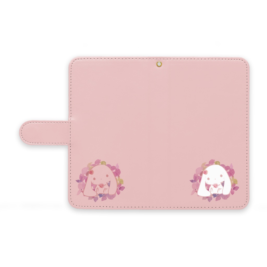 手帳型Androidケース - M - ストラップ穴 あり メンヘラうさぎ