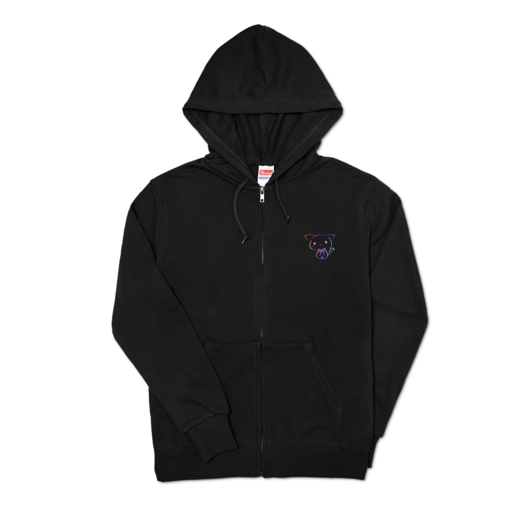 黒のジップパーカー