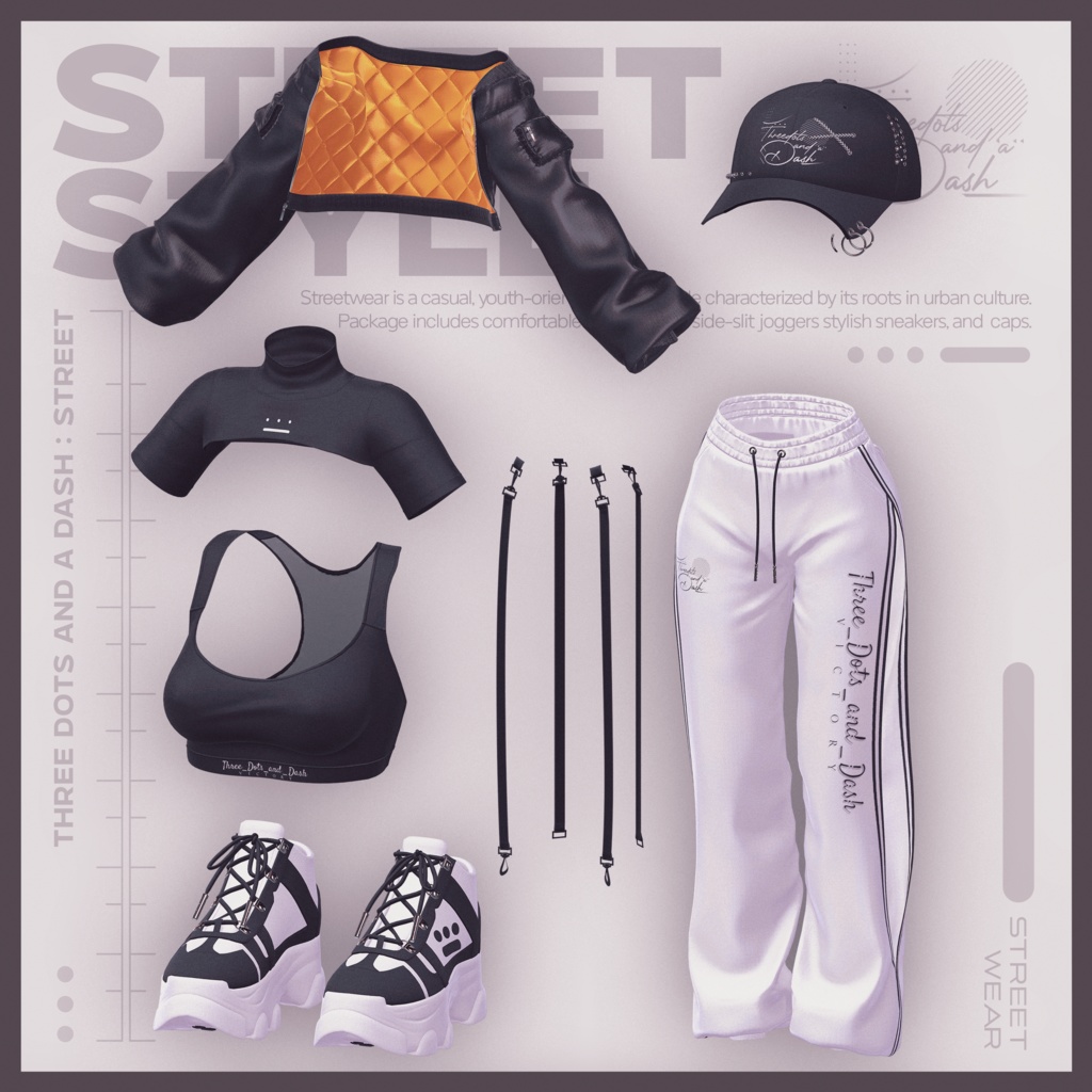 『10アバター対応』【3D衣装モデル】Street_Style