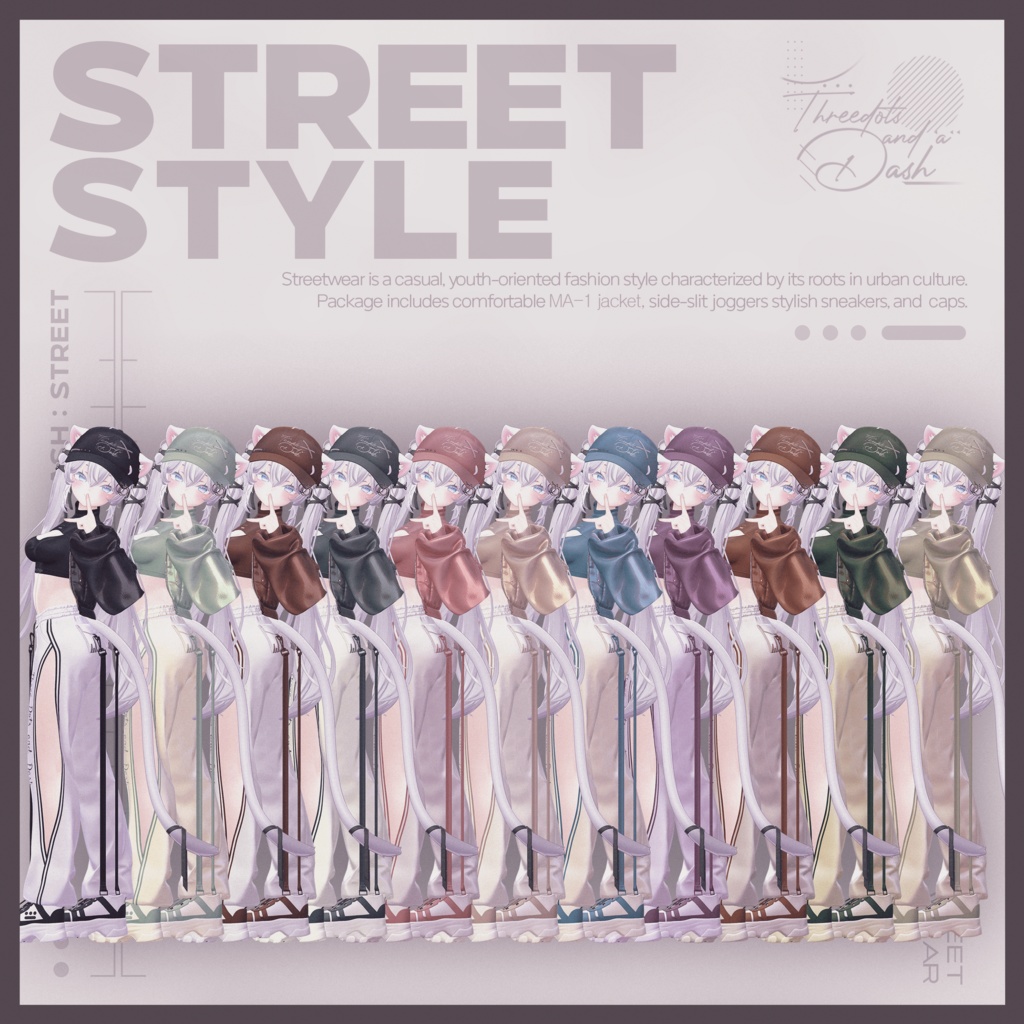 『10アバター対応』【3D衣装モデル】Street_Style