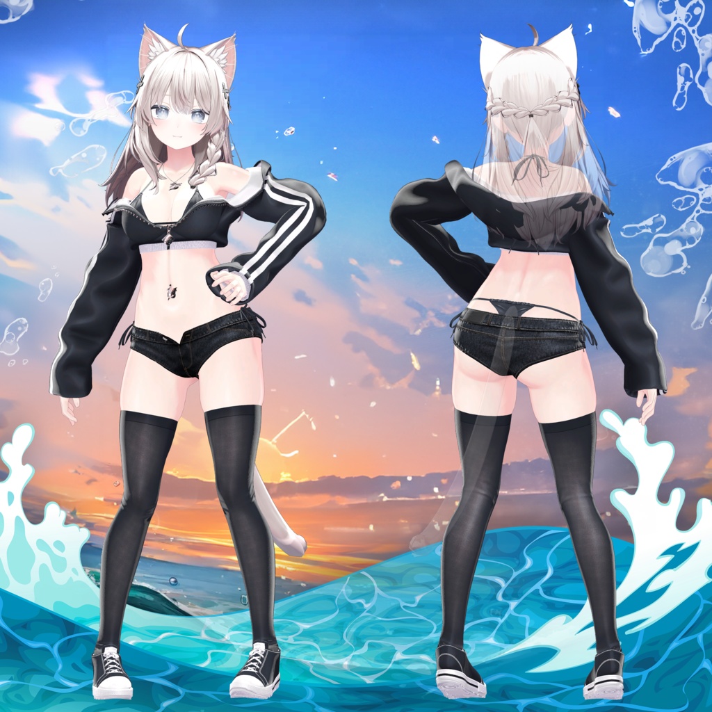 『6アバター対応』【3D衣装モデル】Casual_Beach_Rebel