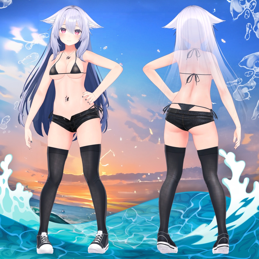 『6アバター対応』【3D衣装モデル】Casual_Beach_Rebel