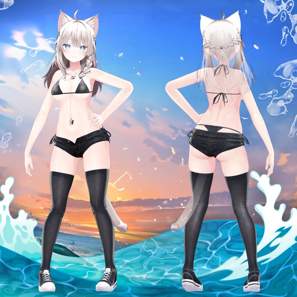 『6アバター対応』【3D衣装モデル】Casual_Beach_Rebel