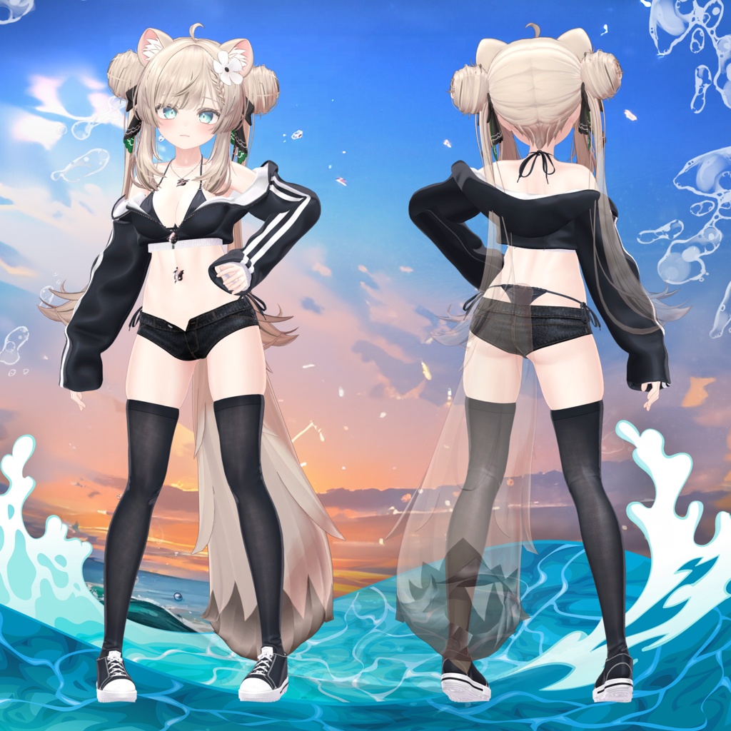 『6アバター対応』【3D衣装モデル】Casual_Beach_Rebel
