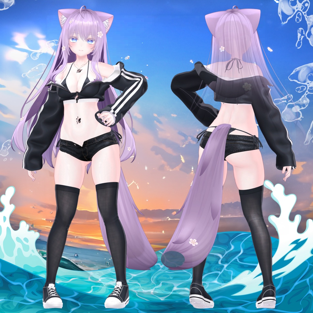 『6アバター対応』【3D衣装モデル】Casual_Beach_Rebel